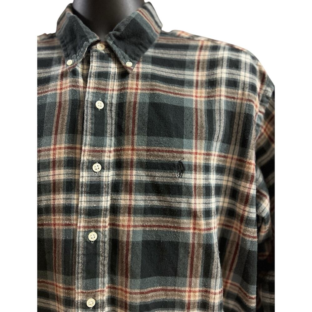 Polo by Ralph Lauren Black, Gray & Brown Plaid Button-Down Shirt